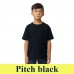 Gildan Softstyle Midweight Youth  gyerek póló pitch black